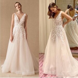 BHLDN Carmel dress from anthropology wedding